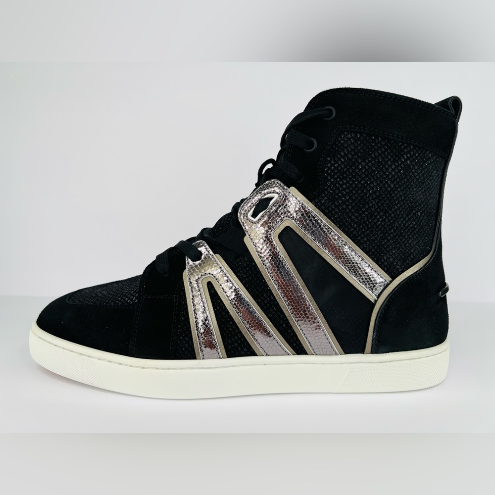 CHRISTIAN LOUBOUTIN Vida High Top Men's Black Suede Sneakers EU 45 - US 12